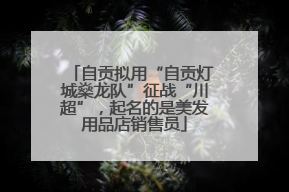 自贡拟用“自贡灯城燊龙队”征战“川超”，起名的是美发用品店销售员